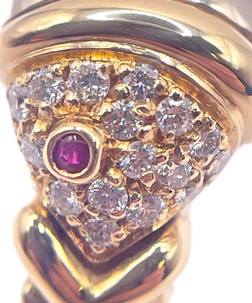 BVLGARI（ブルガリ）BVLGARI (ブルガリ) ナチュラリアダイヤモンドルビーリング サイズ:10.5号の古着・服飾アイテム