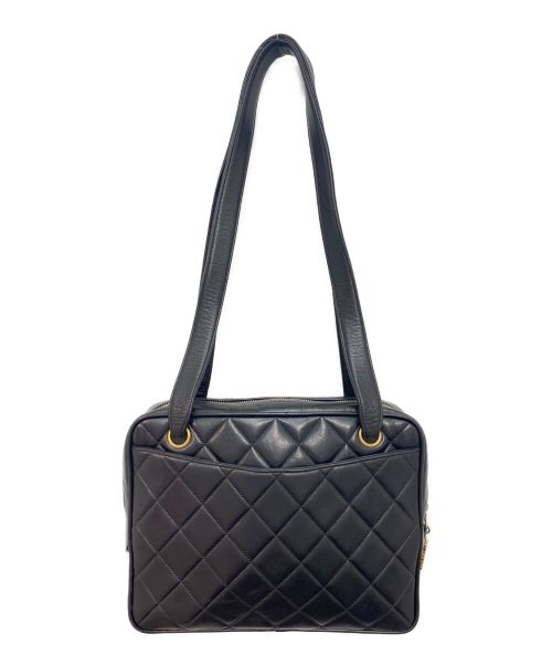 CHANEL（シャネル）CHANEL (シャネル) レザーショルダーバッグ ブラック サイズ:-の古着・服飾アイテム