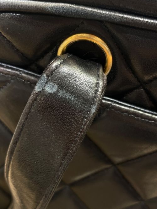 CHANEL（シャネル）CHANEL (シャネル) レザーショルダーバッグ ブラック サイズ:-の古着・服飾アイテム