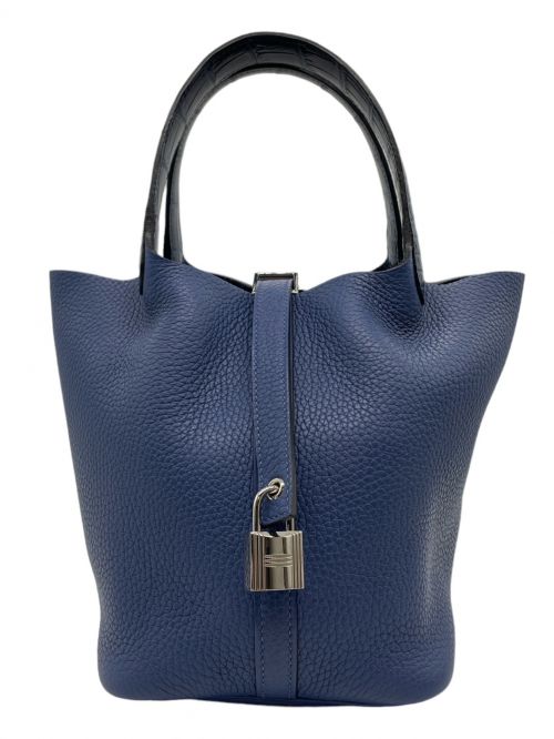 HERMES（エルメス）HERMES (エルメス) ピコタンロックPM マット ブルーブライトン サイズ:PM 未使用品の古着・服飾アイテム
