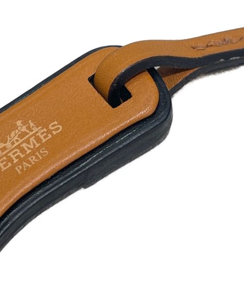 HERMES（エルメス）HERMES (エルメス) オラン ナノ バッグチャーム ブラウン×ホワイト サイズ:-の古着・服飾アイテム