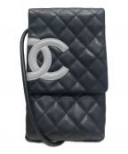 CHANELシャネル）の古着「カンボンミニショルダーバッグ」｜ブラック