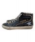 GOLDEN GOOSE (ゴールデングース) スタッズハイカットスニーカー ブラック サイズ:38：34800円