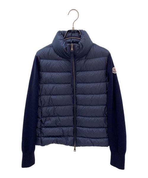 MONCLER（モンクレール）MONCLER (モンクレール) ニット切替ダウンジャケット ネイビー サイズ:Mの古着・服飾アイテム