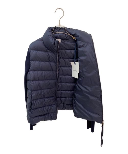 MONCLER（モンクレール）MONCLER (モンクレール) ニット切替ダウンジャケット ネイビー サイズ:Mの古着・服飾アイテム