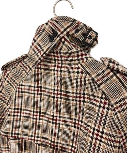 CELINE（セリーヌ）CELINE (セリーヌ) プリンス・オブ・ウェールズ トレンチコート ベージュ サイズ:38の古着・服飾アイテム