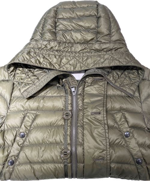 MONCLER（モンクレール）MONCLER (モンクレール) フーデッドダウンジャケット オリーブ サイズ:2の古着・服飾アイテム