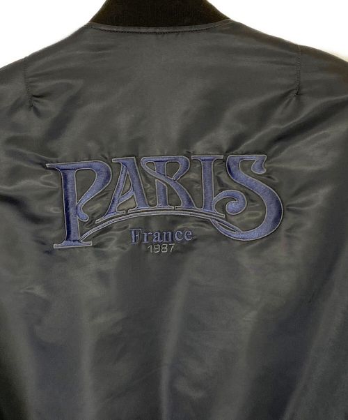 BALENCIAGA（バレンシアガ）BALENCIAGA (バレンシアガ) PARIS刺繍MA-1ボンバーブルゾン ネイビー サイズ:SIZE 44の古着・服飾アイテム