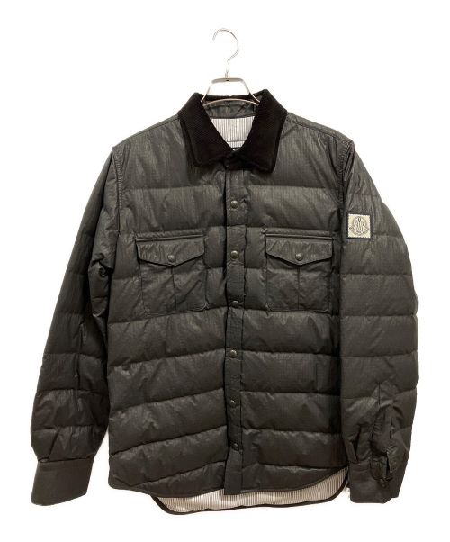 MONCLER（モンクレール）MONCLER (モンクレール) ダウンシャツジャケット ブラック サイズ:3の古着・服飾アイテム