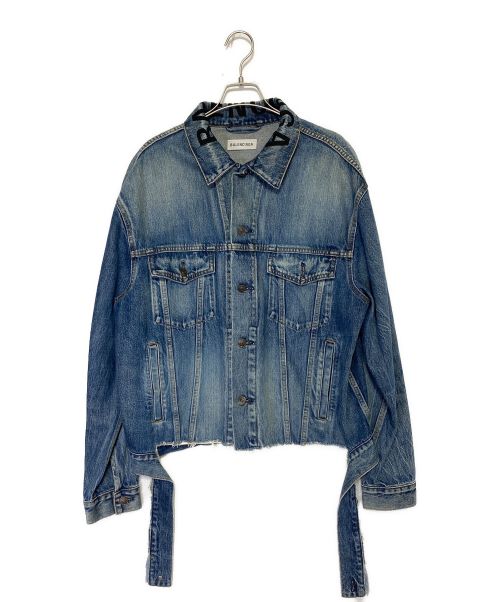 BALENCIAGA（バレンシアガ）BALENCIAGA (バレンシアガ) LOGO COLLAR DENIM TRACKER JACKET サイズ:34の古着・服飾アイテム