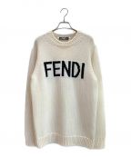 FENDIフェンディ）の古着「フロントロゴニット」｜アイボリー