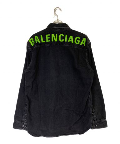 中古・古着通販】BALENCIAGA (バレンシアガ) Rear Printed Denim Shirt