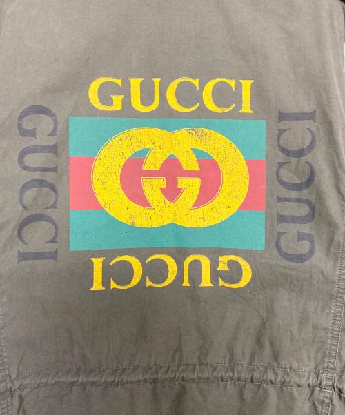 GUCCI（グッチ）GUCCI (グッチ) ヴィンテージロゴフィールドジャケット カーキ サイズ:48の古着・服飾アイテム