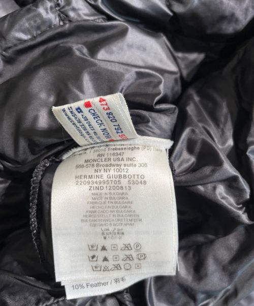 MONCLER（モンクレール）MONCLER (モンクレール) HERMINE GIUBBOTTO ブラックの古着・服飾アイテム