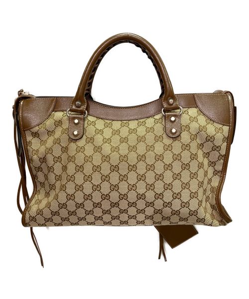 GUCCI（グッチ）GUCCI×BALENCIAGA (グッチ×バレンシアガ) 2WAYショルダーバッグ ベージュの古着・服飾アイテム