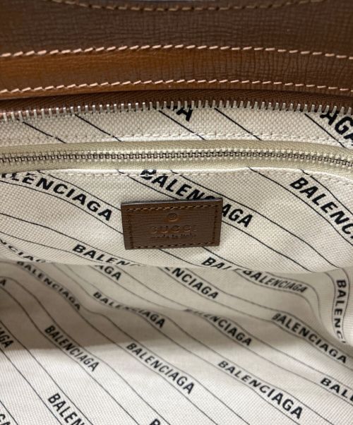 GUCCI（グッチ）GUCCI×BALENCIAGA (グッチ×バレンシアガ) 2WAYショルダーバッグ ベージュの古着・服飾アイテム