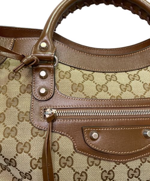 GUCCI（グッチ）GUCCI×BALENCIAGA (グッチ×バレンシアガ) 2WAYショルダーバッグ ベージュの古着・服飾アイテム