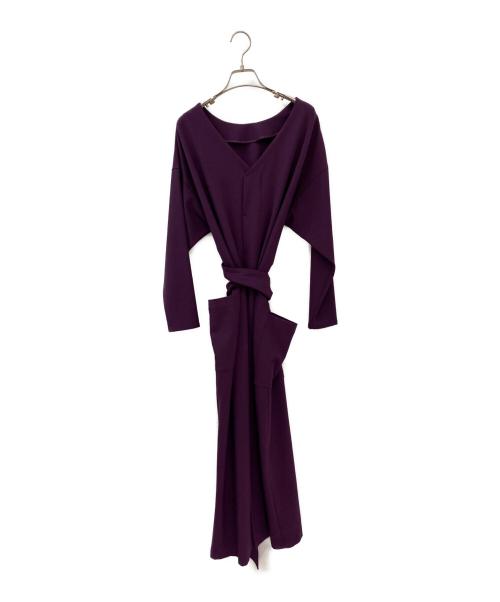 AULA AILA（アウラアイラ）AULA AILA (アウラアイラ) WAIST WRAP DRESS バイオレットの古着・服飾アイテム