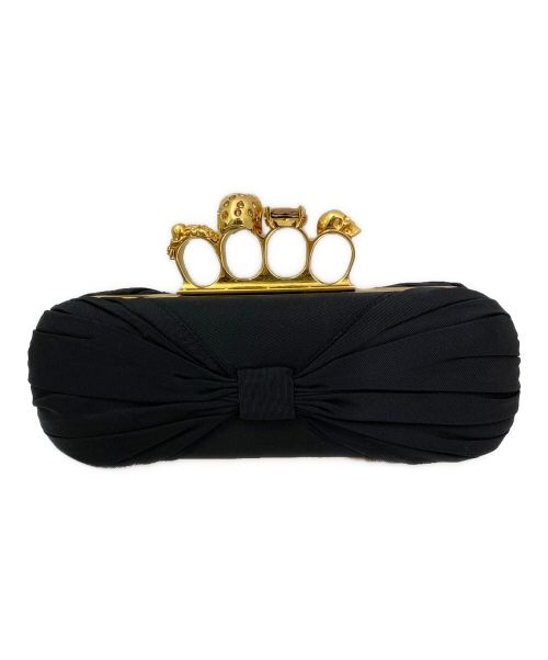 ALEXANDER McQUEEN（アレキサンダーマックイーン）ALEXANDER McQUEEN (アレキサンダーマックイーン) ボックスクラッチ ブラックの古着・服飾アイテム