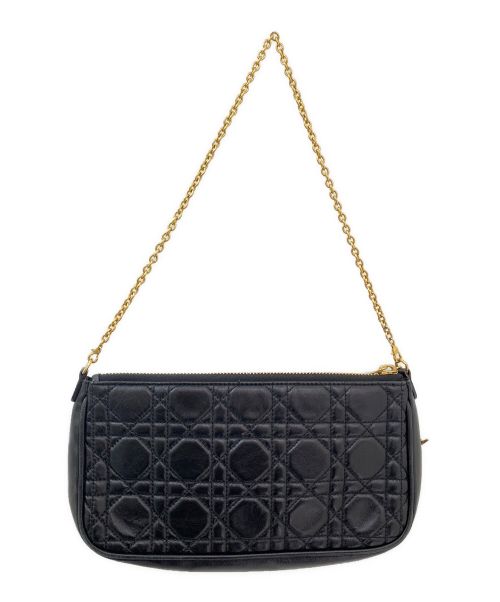 Christian Dior（クリスチャン ディオール）Christian Dior (クリスチャン ディオール) カナージュチェーンポシェット ブラック サイズ:-の古着・服飾アイテム