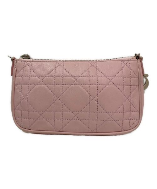 Christian Dior（クリスチャン ディオール）Christian Dior (クリスチャン ディオール) カナージュチェーンポシェット ライトピンク サイズ:-の古着・服飾アイテム