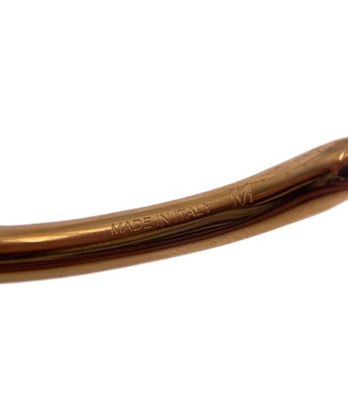 CELINE（セリーヌ）CELINE (セリーヌ) コインバングル ゴールド×ホワイト サイズ:Mの古着・服飾アイテム