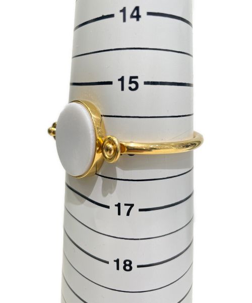 CELINE（セリーヌ）CELINE (セリーヌ) コインバングル ゴールド×ホワイト サイズ:Mの古着・服飾アイテム