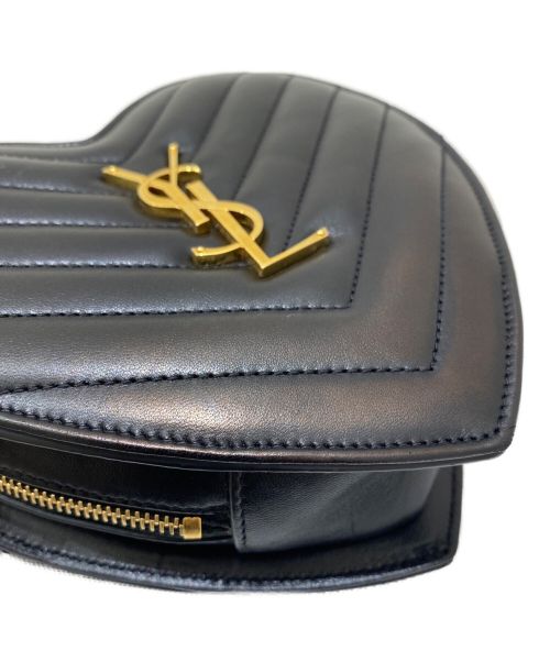 Saint Laurent Paris（サンローランパリ）Saint Laurent Paris (サンローランパリ) Vステッチラブハート ブラックの古着・服飾アイテム