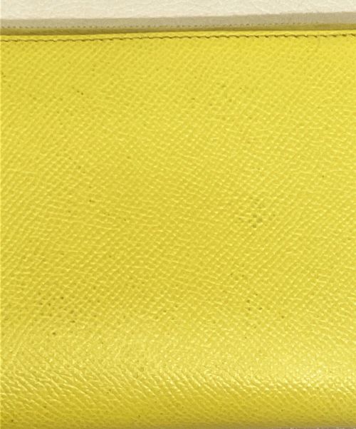 HERMES（エルメス）HERMES (エルメス) ラウンドファスナー財布 イエローの古着・服飾アイテム