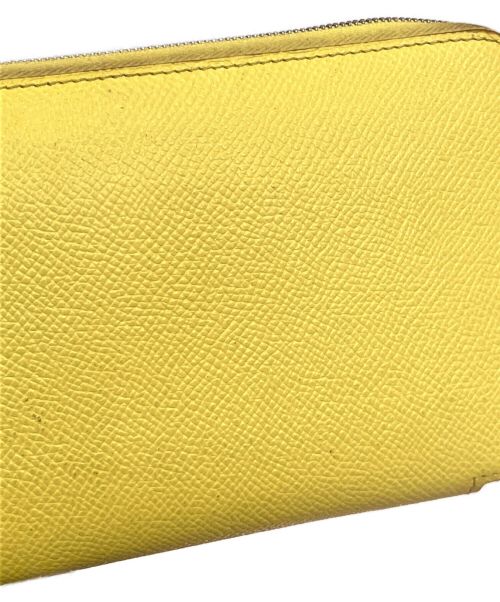 HERMES（エルメス）HERMES (エルメス) ラウンドファスナー財布 イエローの古着・服飾アイテム