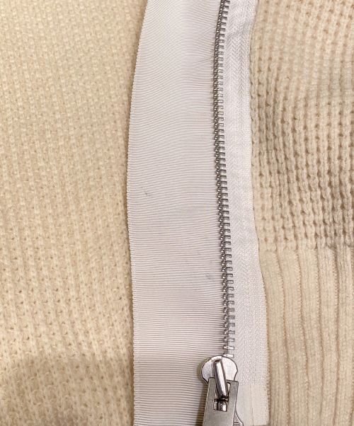 sacai（サカイ）sacai (サカイ) ニットドッキングボンバーブルゾン ホワイト サイズ:2の古着・服飾アイテム