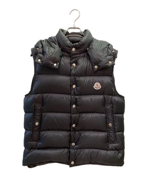 MONCLER（モンクレール）MONCLER (モンクレール) フーデットダウンベスト ブラック サイズ:3の古着・服飾アイテム