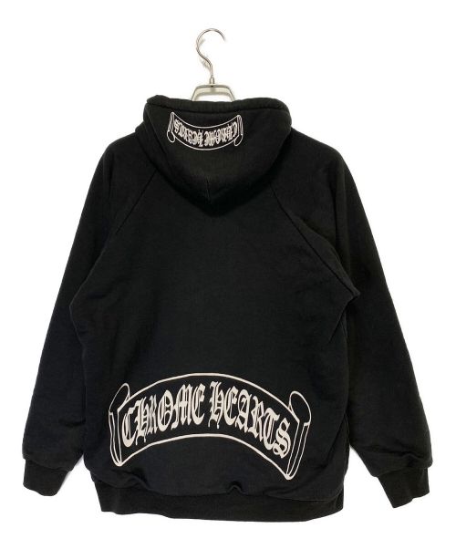 CHROME HEARTS（クロムハーツ）CHROME HEARTS (クロムハーツ) ジップパーカー ブラック サイズ:Lの古着・服飾アイテム