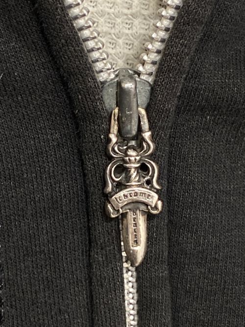 CHROME HEARTS（クロムハーツ）CHROME HEARTS (クロムハーツ) ジップパーカー ブラック サイズ:Lの古着・服飾アイテム