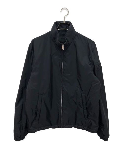 PRADA（プラダ）PRADA (プラダ) ロゴプレートブルゾン ブラック サイズ:52の古着・服飾アイテム