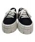 PRADA (プラダ) ダブルホイール ナイロンギャバジンスニーカー ブラック サイズ:38 1/2：52800円