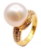 NO BRAND JEWELRYノーブランドジュエリー）の古着「パールメレダイヤリング」