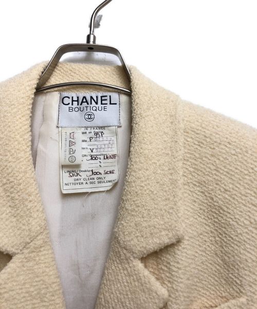CHANEL（シャネル）CHANEL (シャネル) ココマークボタンウールジャケット アイボリー サイズ:40の古着・服飾アイテム