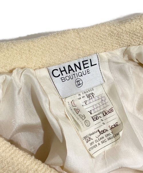 CHANEL（シャネル）CHANEL (シャネル) ココマークボタンウールジャケット アイボリー サイズ:40の古着・服飾アイテム