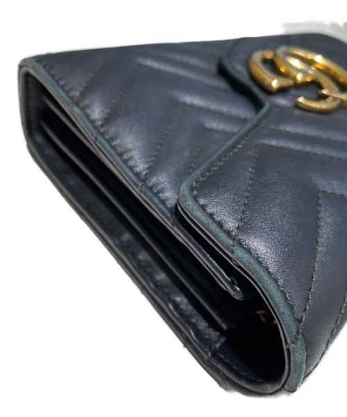 GUCCI（グッチ）GUCCI (グッチ) GGマーモント チェーンウォレット ブラック サイズ:-の古着・服飾アイテム