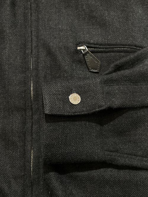 HERMES（エルメス）HERMES (エルメス) ジップシャツ グレー サイズ:40の古着・服飾アイテム