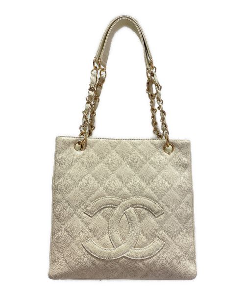 CHANEL（シャネル）CHANEL (シャネル) マトラッセチェーントートバッグ ホワイトの古着・服飾アイテム