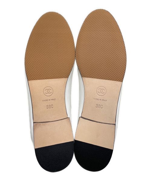 CHANEL（シャネル）CHANEL (シャネル) バレリーナ ホワイト×ブラック サイズ:38の古着・服飾アイテム