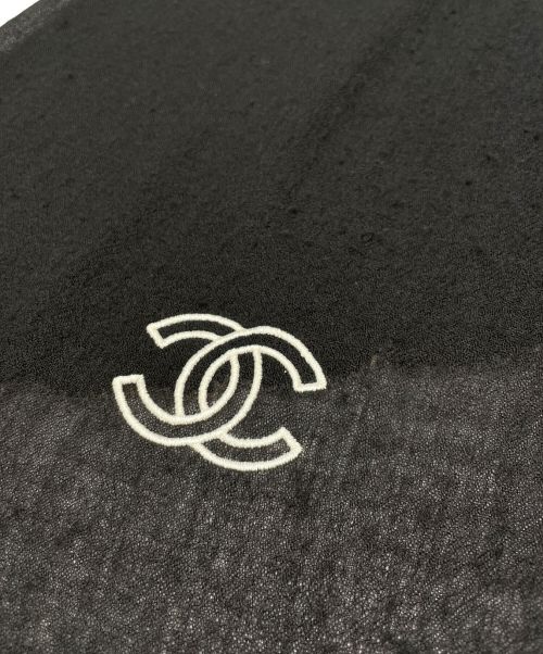 CHANEL（シャネル）CHANEL (シャネル) ココマークカシミヤストール ブラックの古着・服飾アイテム