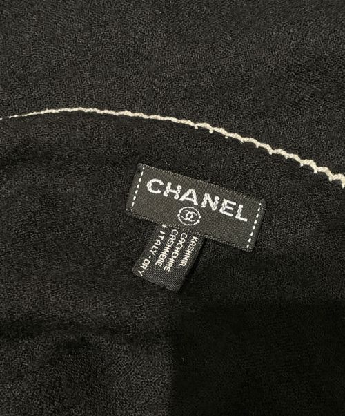 CHANEL（シャネル）CHANEL (シャネル) ココマークカシミヤストール ブラックの古着・服飾アイテム