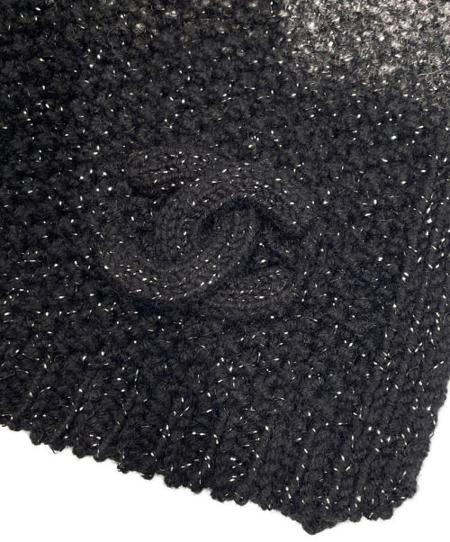 CHANEL（シャネル）CHANEL (シャネル) ラメグラデーションマフラー ブラック サイズ:-の古着・服飾アイテム