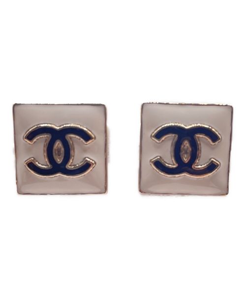 CHANEL（シャネル）CHANEL (シャネル) ココ・スクエアピアス ホワイト サイズ:-の古着・服飾アイテム