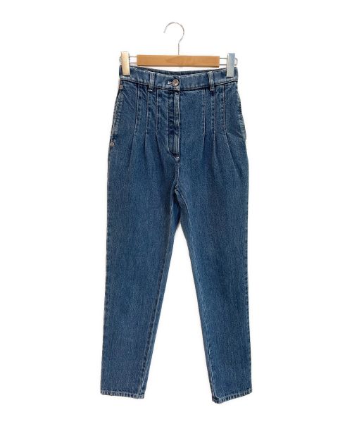 CHANEL（シャネル）CHANEL (シャネル) タックテーパードデニムパンツ サイズ:34の古着・服飾アイテム