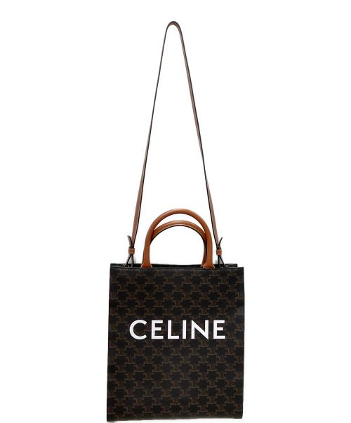 CELINE（セリーヌ）CELINE (セリーヌ) ミニバーティカルカバ ブラウンの古着・服飾アイテム