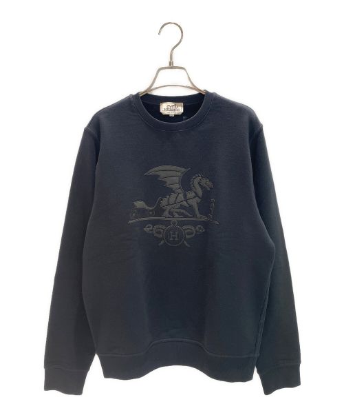 HERMES（エルメス）HERMES (エルメス) エクスリブリス ドラゴンスウェット ブラック サイズ:Sの古着・服飾アイテム